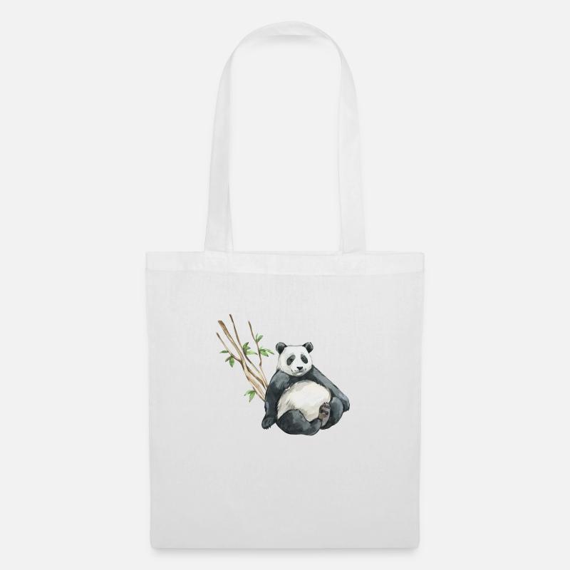 Panda Eukalyptus - Stoffbeutel - Weiß