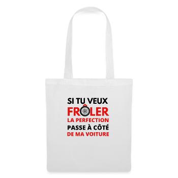 Perfection voiture - Sac en tissu - blanc - Devant