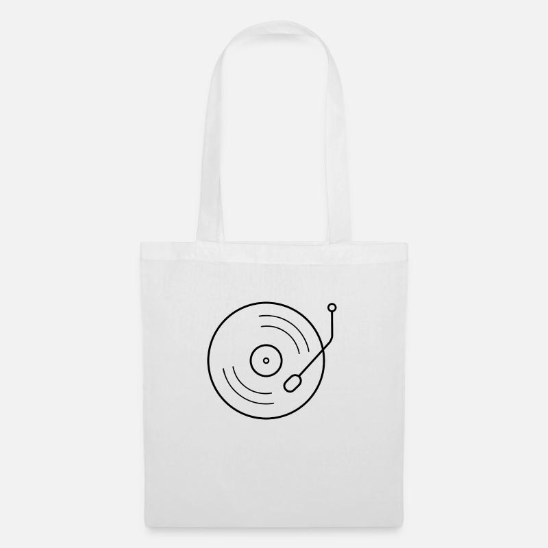 Turntable Vinyl - Stoffbeutel - Weiß