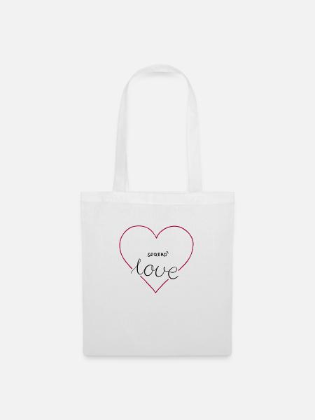 Spread Love - Stoffbeutel - Weiß