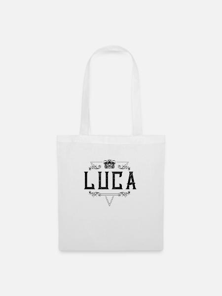 Luca Name - Stoffbeutel - Weiß