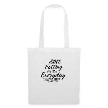 Toujours tomber amoureux de vous tous les jours - Sac en tissu - blanc - Devant
