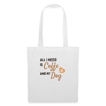 All I Need is coffee and my dog - Hunde Shirt - Tote Bag - white - Front