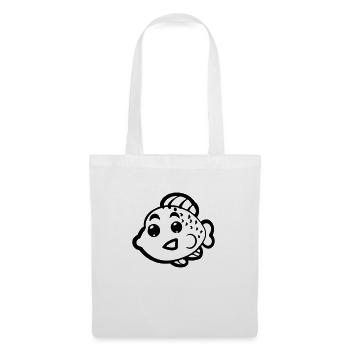 Poisson Sourire Vecteur Sourire Poisson - Sac en tissu - blanc - Devant