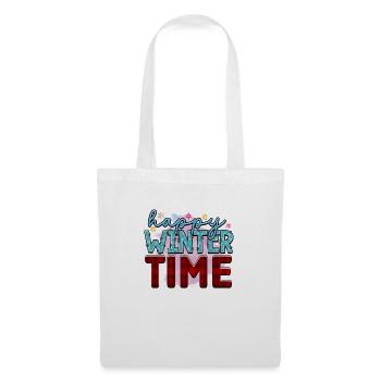 happy Winter time - Sac en tissu - blanc - Devant