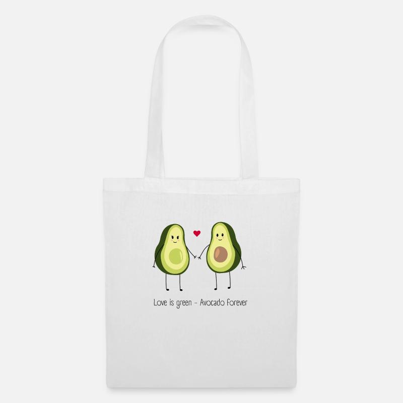 Avocado Love is Green - Stoffbeutel - Weiß