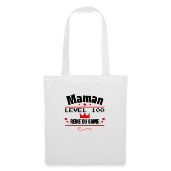Maman Reine du Game Cadeau Fête des mères - Sac en tissu - blanc - Devant