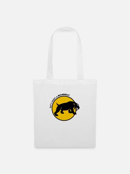 Säbelzahntiger - Stoffbeutel - Weiß