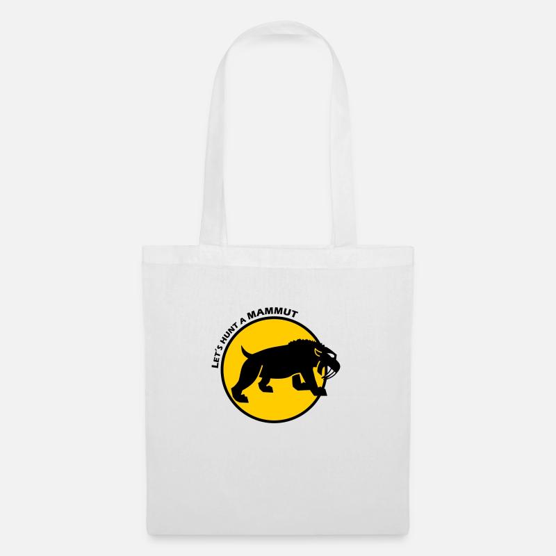 Säbelzahntiger - Stoffbeutel - Weiß