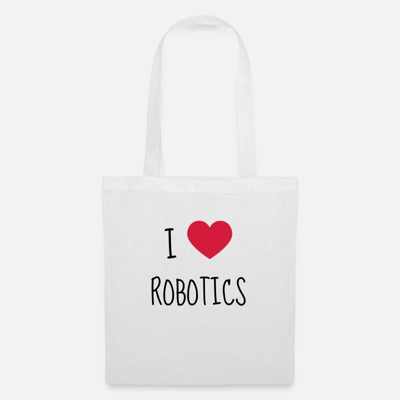 Robotik / Roboter / Robot / Robotics - Stoffbeutel - Weiß