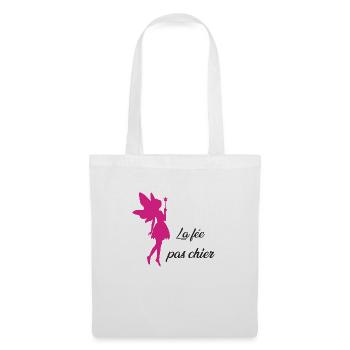 La fée pas chier - Sac en tissu - blanc - Devant