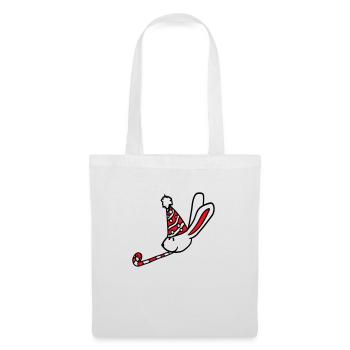 Lapin Anniversaire Années Vieux Cadeau Serviette Chapeau de fête - Sac en tissu - blanc - Devant