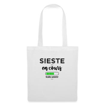 Sieste en cours veulliez patientez - Sac en tissu - blanc - Devant