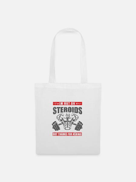 Bodybuilder Kraftsport Fitness Motiv - Stoffbeutel - Weiß