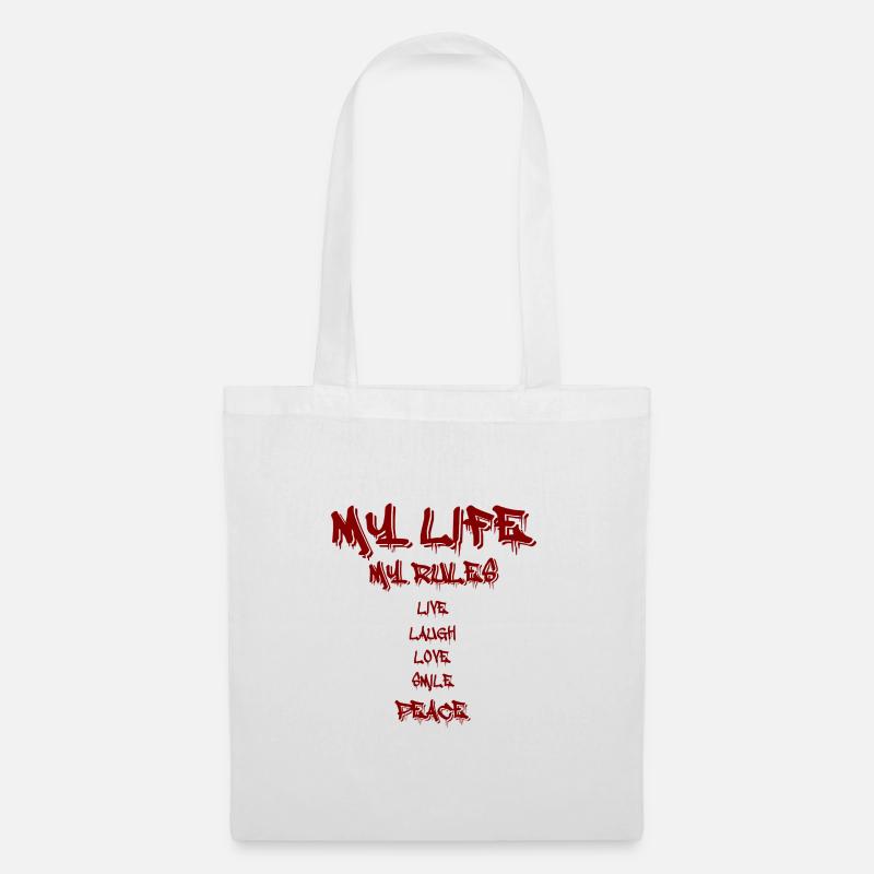 MyLife MyRules - Stoffbeutel - Weiß