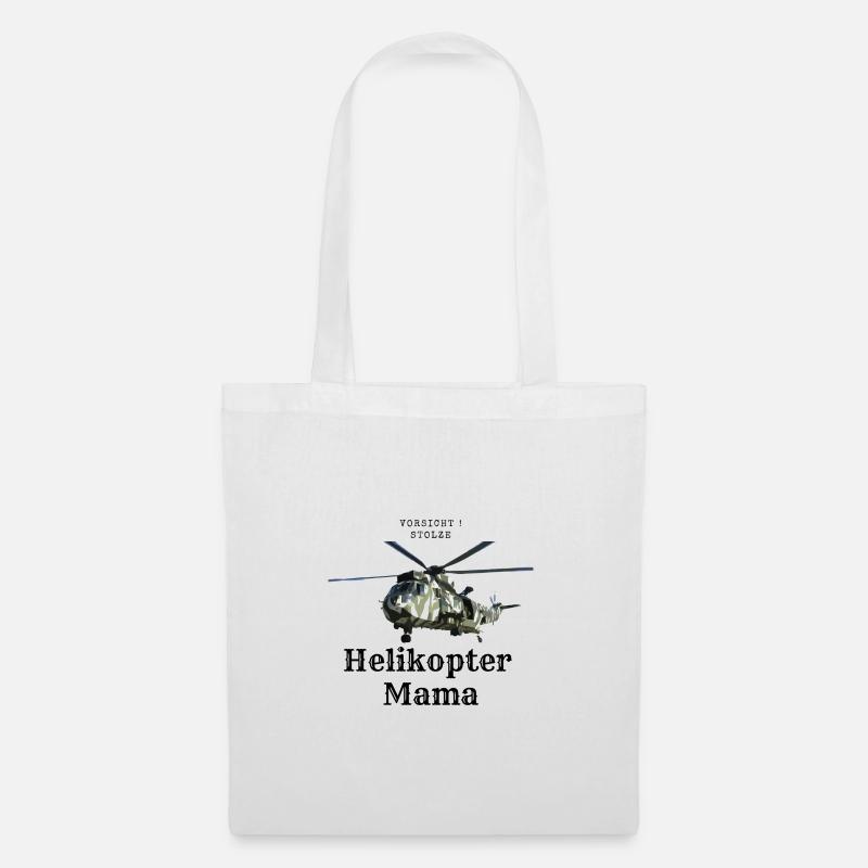 Stolze Helikoptermama - Stoffbeutel - Weiß