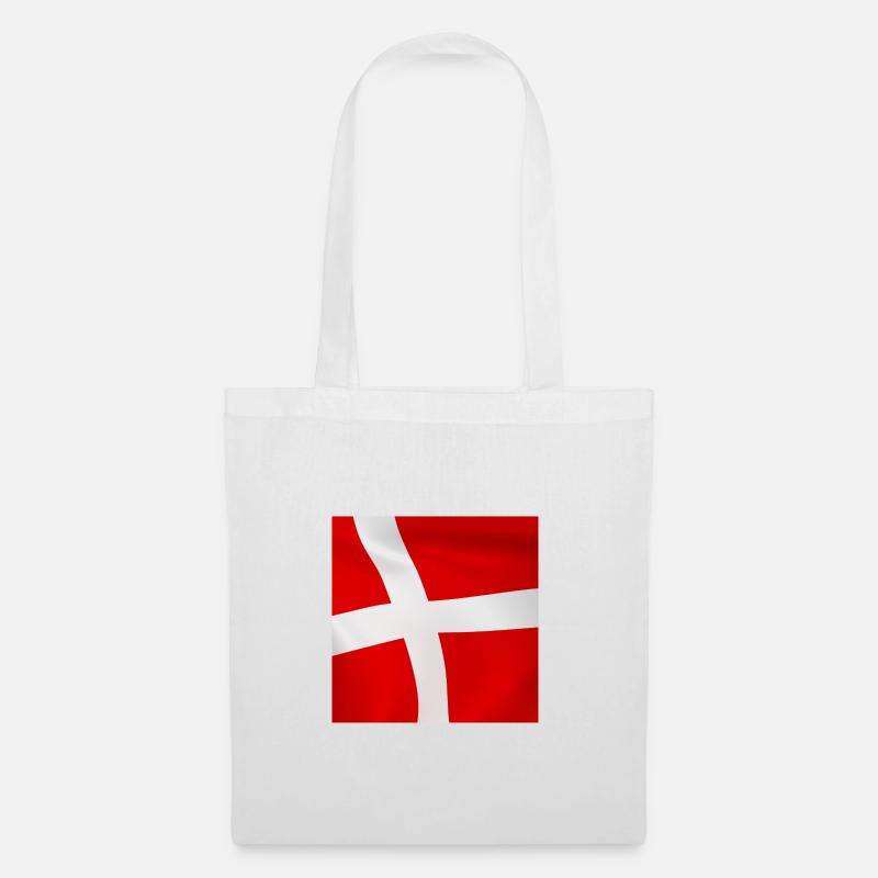 Dannebrog drapeau danois drapeau Danemark - Sac en tissu - blanc