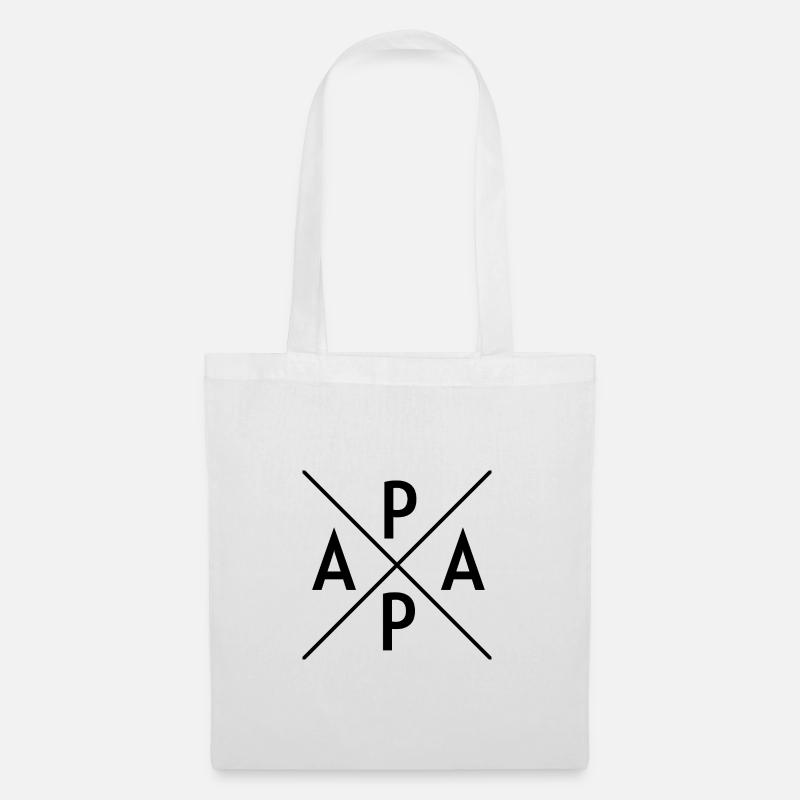 PAPA Monogram - Stoffbeutel - Weiß