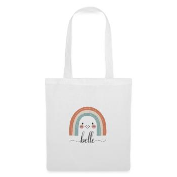 Belle! Regenbogen, personalisierbar - Stoffbeutel - Weiß - Vorne