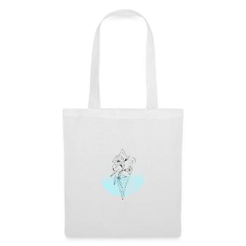 Fleurs Géométrique Minimal Moderne - Sac en tissu - blanc - Devant