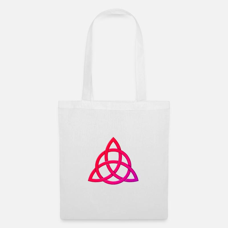 Triquetra mit Kreis - Stoffbeutel - Weiß