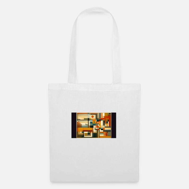 "Dynamic Geometric Abstraction: Contrast and - Tote Bag - white