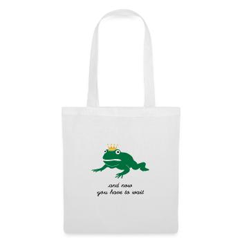 grumpy frog prince - waiting - Tote Bag - white - Front