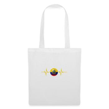 Ecuador Football 2022 heartbeat Ecuador - Tote Bag - white - Front