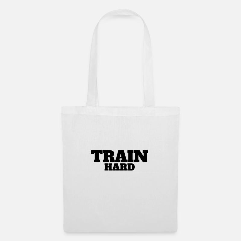 Train hard - Stoffbeutel - Weiß