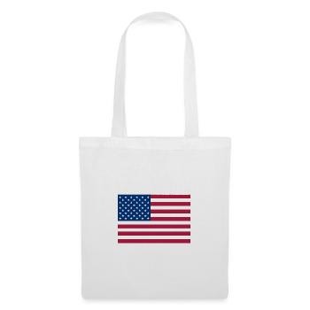 Dark Red American Flag - Tote Bag - white - Front