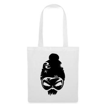Skull with snowboard goggles - Tote Bag - white - Front