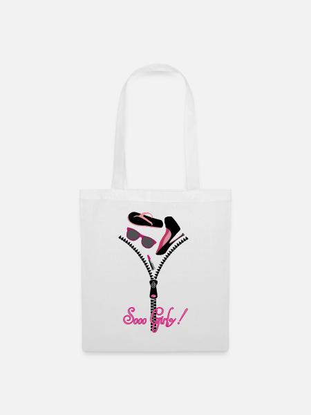 So Girly - Stoffbeutel - Weiß