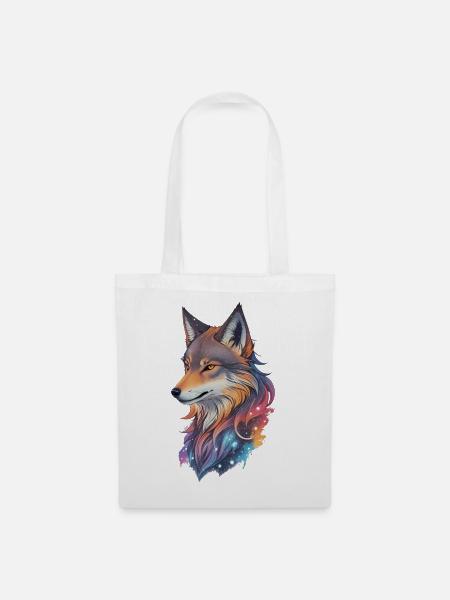 Wolf - Stoffbeutel - Weiß