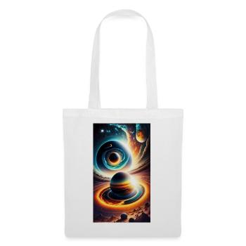 Universe with planet - Tote Bag - white - Front