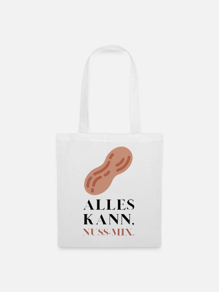 Alles kann Nuss Mix - Stoffbeutel - Weiß