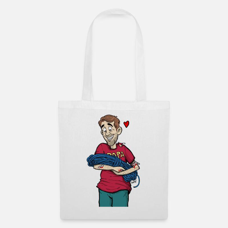 Papa_Climber - Tote Bag - white