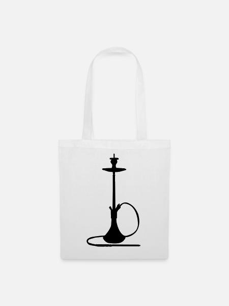 Shisha Silhouette  - Stoffbeutel - Weiß