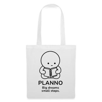 Planno – Big Dreams | Small Steps Motivation - Stoffbeutel - Weiß - Vorne