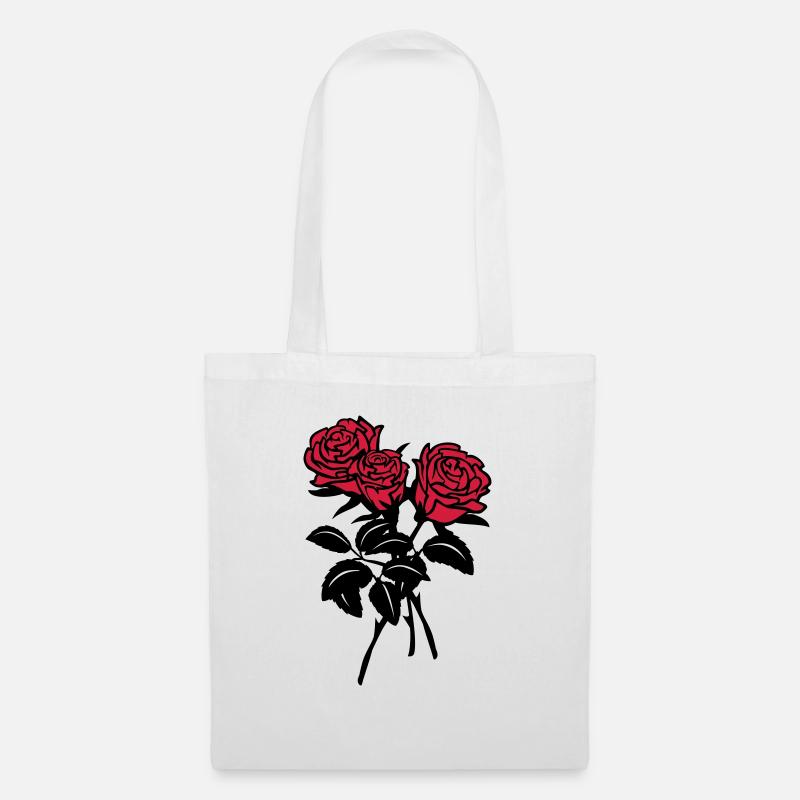 roses - Stoffbeutel - Weiß