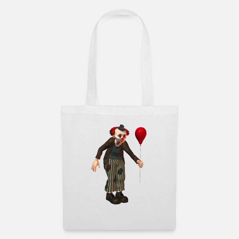 Clown - Stoffbeutel - Weiß