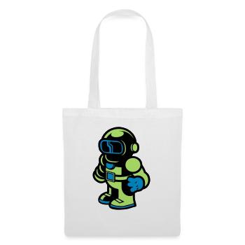 Cartoon Spaceman Astronaut - Tote Bag - white - Front