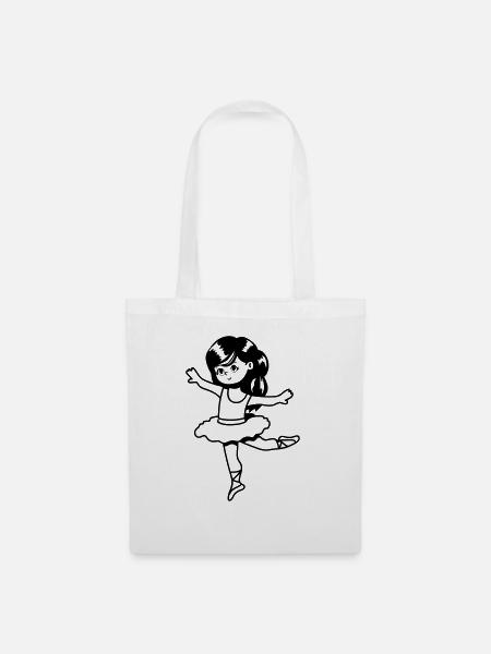 ballerina kind mädchen - Stoffbeutel - Weiß