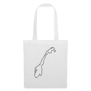 norway map silhouette - Stoffbeutel - Weiß - Vorne