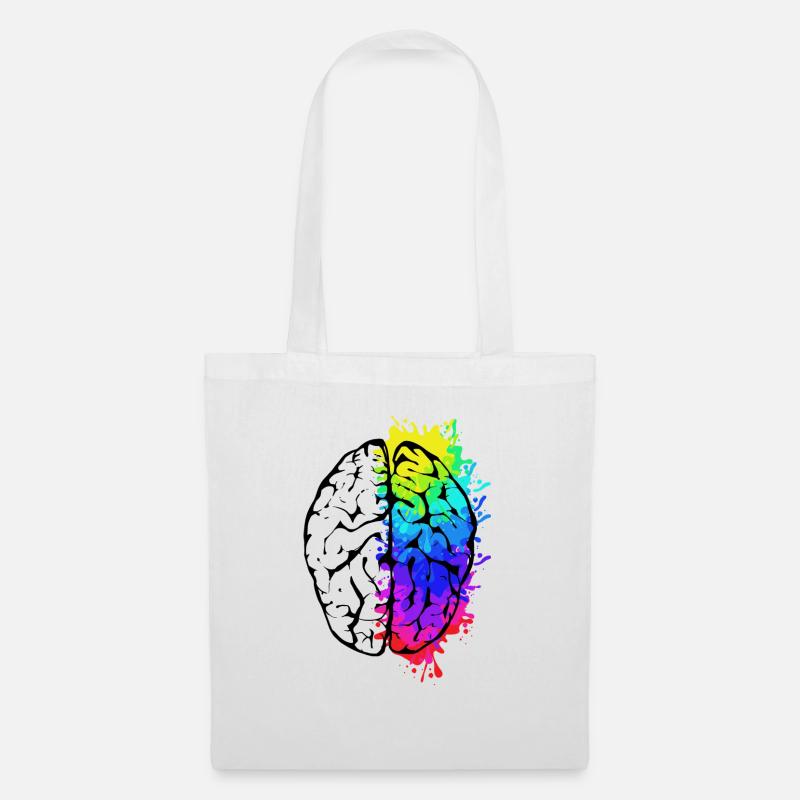 Brain Creative Nerd - Tote Bag - white