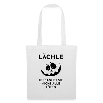 Halloween Kürbis Lächle - Stoffbeutel - Weiß - Vorne