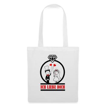 ich liebe dich 002 - Stoffbeutel - Weiß - Vorne