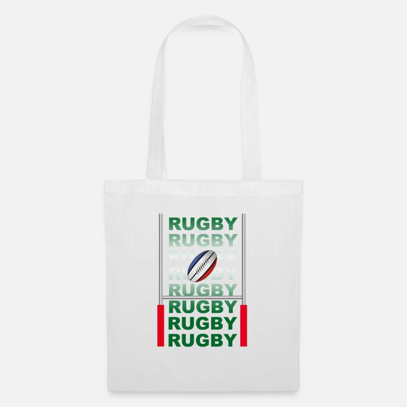 rugby - Stoffbeutel - Weiß