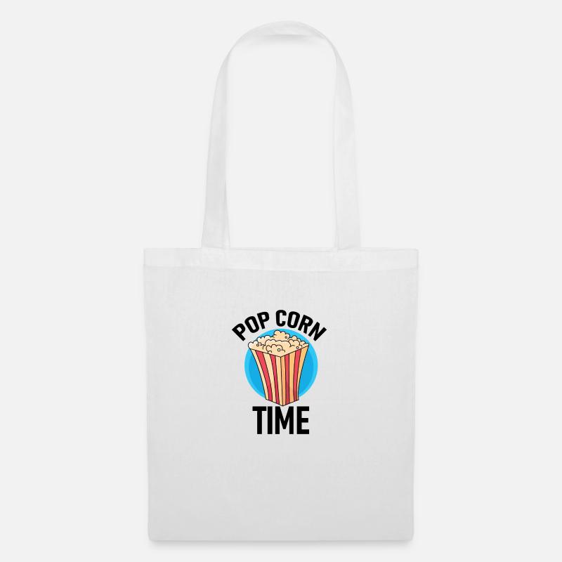 Le temps du pop-corn ! - Sac en tissu - blanc