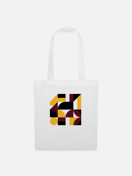 Colorful abstract geometric bauhaus background - Sac en tissu - blanc