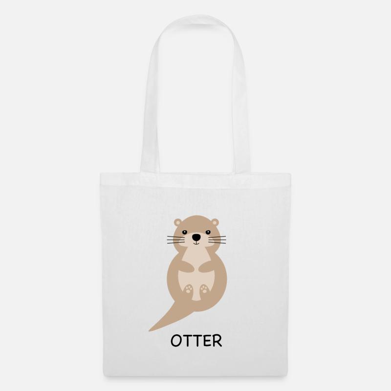 Niedlicher Otter Geschenkidee - Stoffbeutel - Weiß